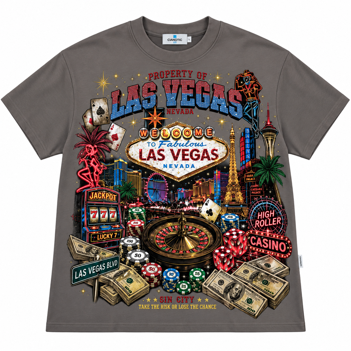 T-shirt Cianotic Las Vegas