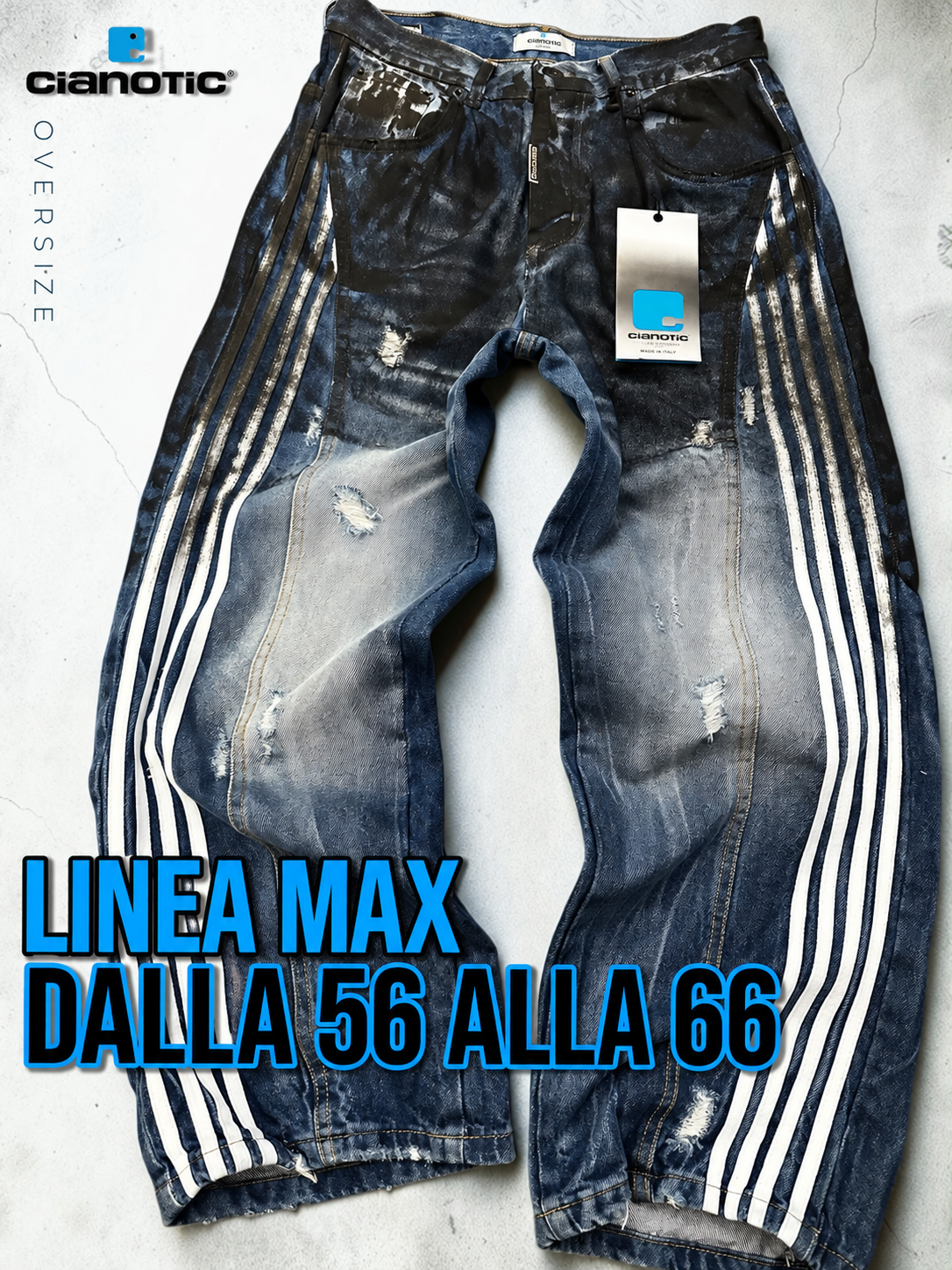 Baggy 554 Stripes Blu MAX